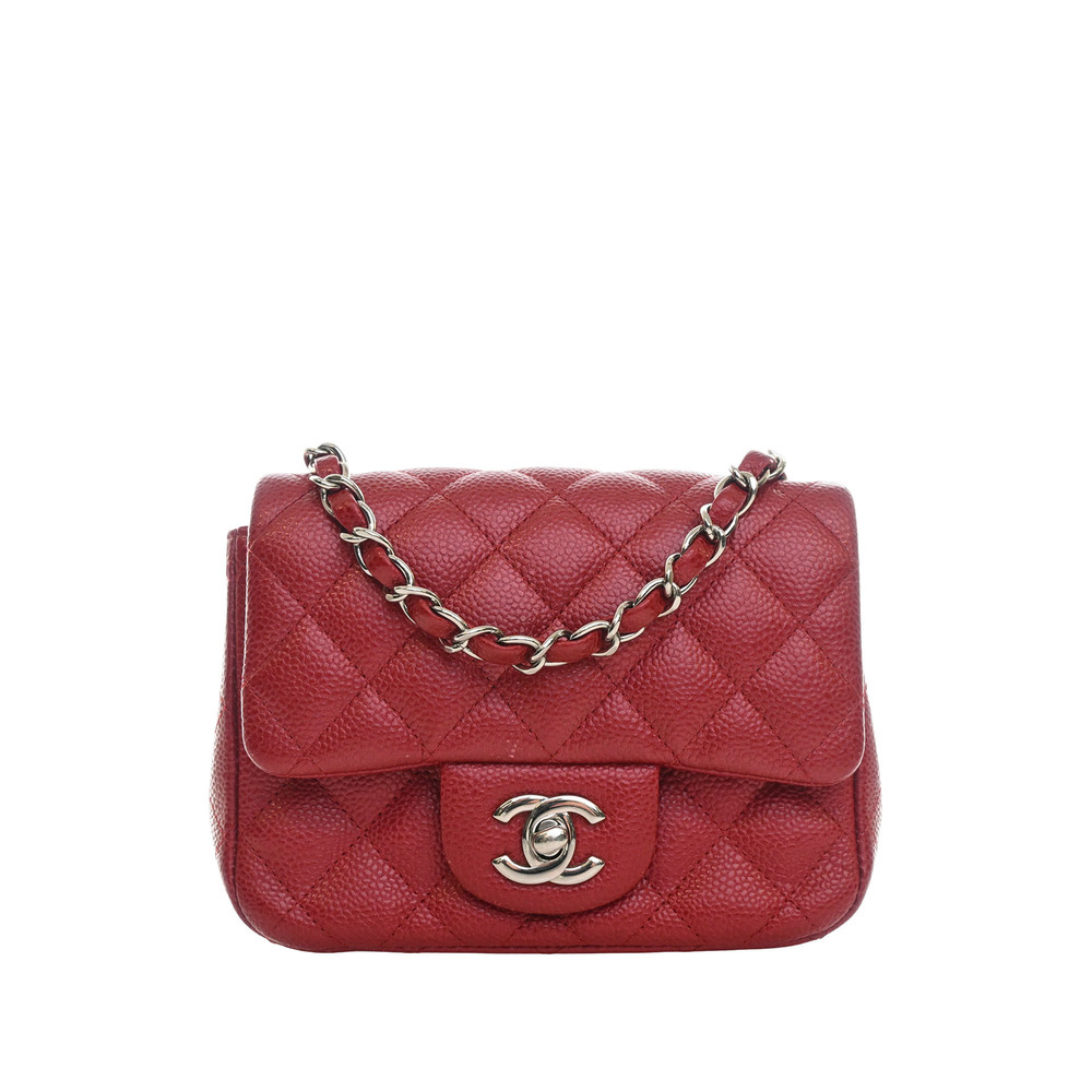 Pre-Loved Chanel Mini Square Classic Caviar Single Flap
